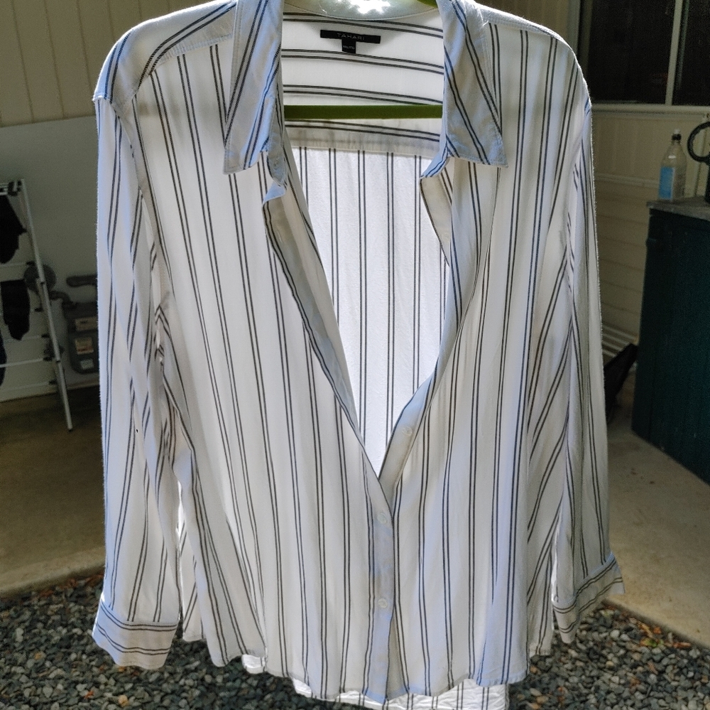 Striped Tahari Blouse